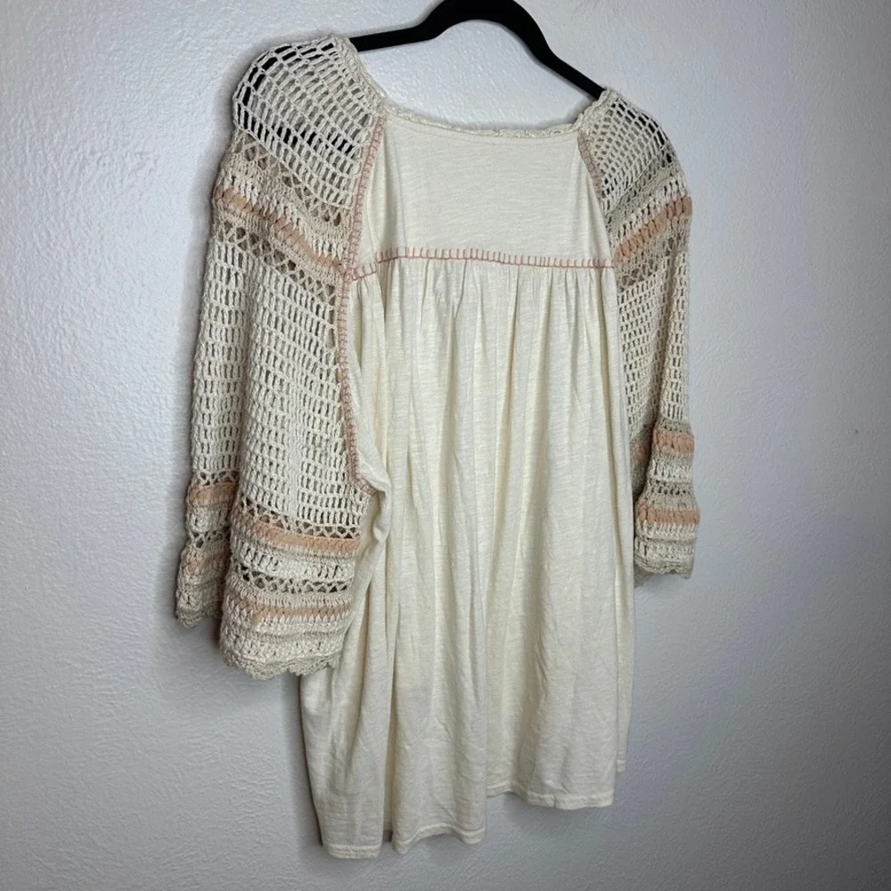 Free People Crochet Me Pullover Size Small NWT